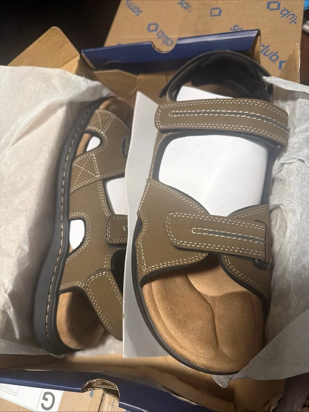 Dockers Newpage Casual Comfort Outdoor Adjustable Sandal Dark Tan Mens Size 11